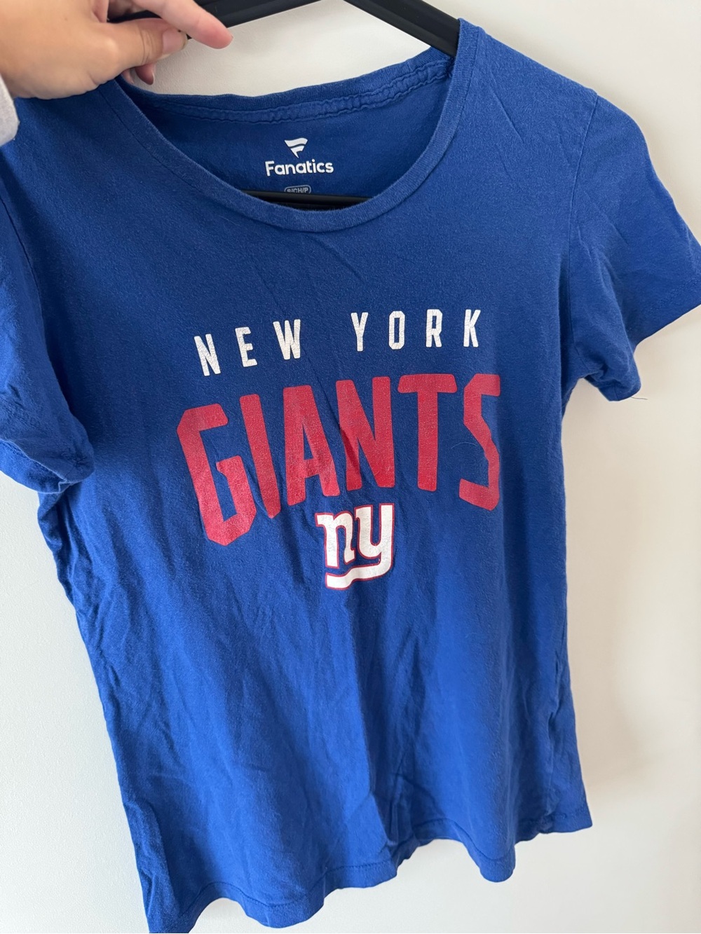 Fanatics Blue New York Graphic Tee with White and Red Accents